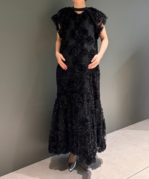 ANDRESD(アンドレスド)の「フラワーバルーンドレス / bloom balloon dress(ドレス・レディース・ブラック/オフホワイト/アイボリー・S/M/L)」の21枚目の写真