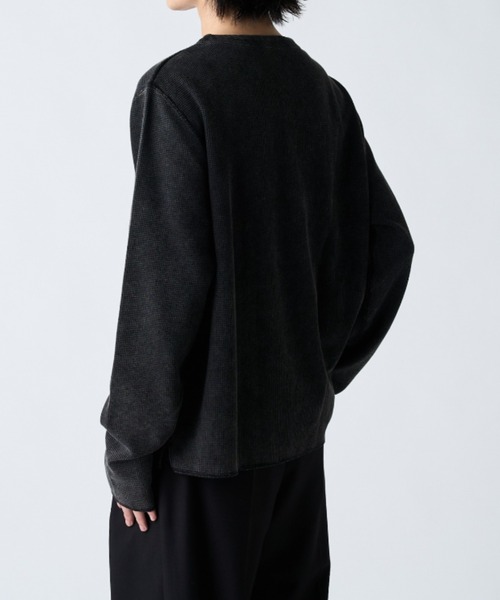 Lui's(ルイス)の「フェードヘンリーネックロンT(Tシャツ/カットソー・メンズ・ホワイト/ブラック/ブラック系その他・M/S)」の9枚目の写真
