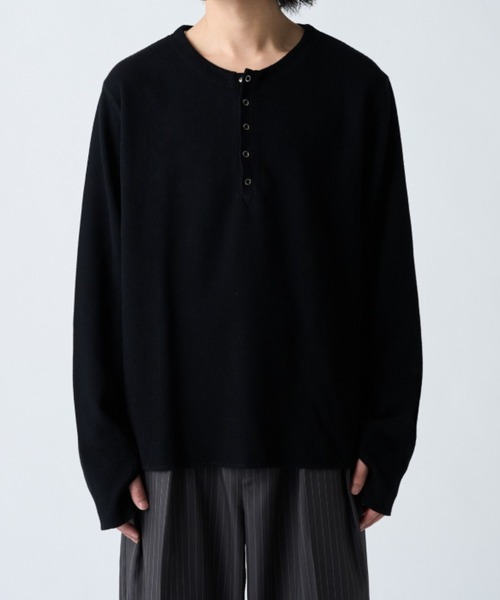 Lui's(ルイス)の「フェードヘンリーネックロンT(Tシャツ/カットソー・メンズ・ホワイト/ブラック/ブラック系その他・M/S)」の13枚目の写真