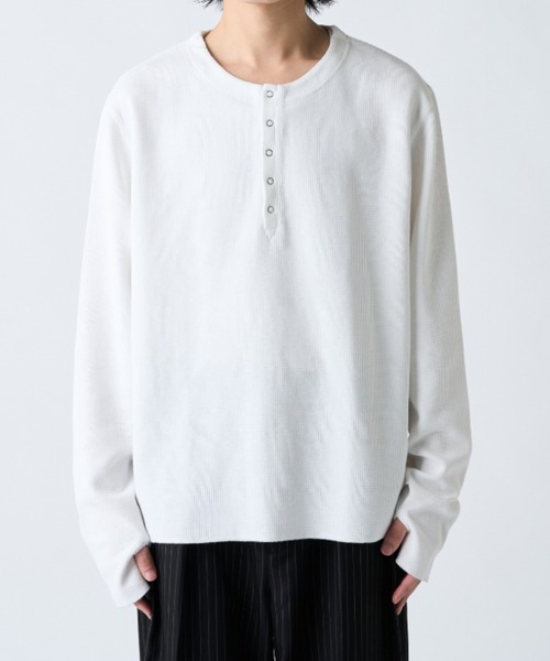 Lui's(ルイス)の「フェードヘンリーネックロンT(Tシャツ/カットソー・メンズ・ホワイト/ブラック/ブラック系その他・M/S)」の20枚目の写真