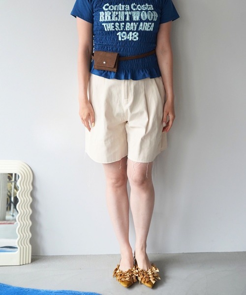 SANSeLF(サンセルフ)の「【SANSeLF】カットオフリボンベルトバミューダパンツ saw26s090(その他パンツ・レディース・オフホワイト・FREE)」の5枚目の写真