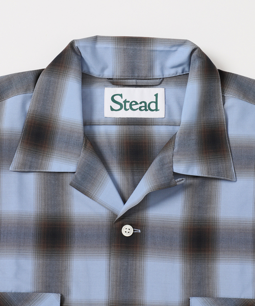 JOURNAL STANDARD J.S HOMESTEAD（ジャーナルスタンダードホームステッド）の「Stead / ポリ レーヨン オンブレ チェック 開襟シャツ（シャツ/ブラウス・メンズ・ブルー系その他/チャコールグレー/ブラック・MEDIUM/LARGE）」の15枚目の写真