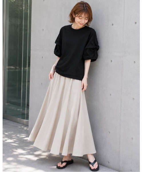 FAZVY(ファズビー)の「バブルスリーブTシャツ(Tシャツ/カットソー・レディース・ホワイト/ブラック・FREE)」の13枚目の写真