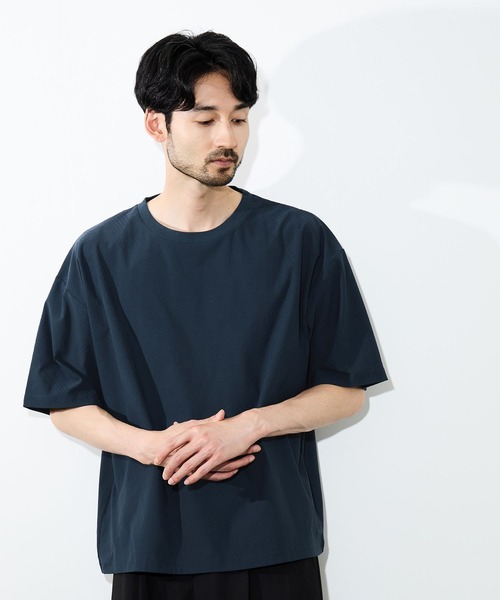 URBAN COLLECTION（アーバンコレクション）の「URBAN COLLECTION リンクスジャガードボックスＴシャツ（Tシャツ/カットソー・メンズ・ブラック/ホワイト/ライトグレー/ブルーグリーン/ブラウン・S/M/L/XL）」の5枚目の写真