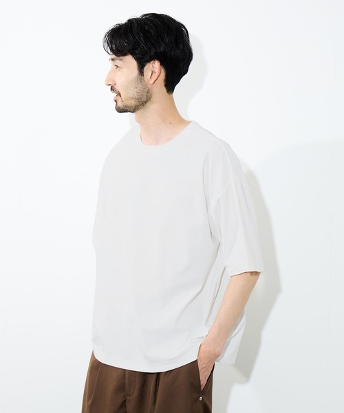 URBAN COLLECTION（アーバンコレクション）の「URBAN COLLECTION リンクスジャガードボックスＴシャツ（Tシャツ/カットソー・メンズ・ブラック/ホワイト/ライトグレー/ブルーグリーン/ブラウン・S/M/L/XL）」の9枚目の写真