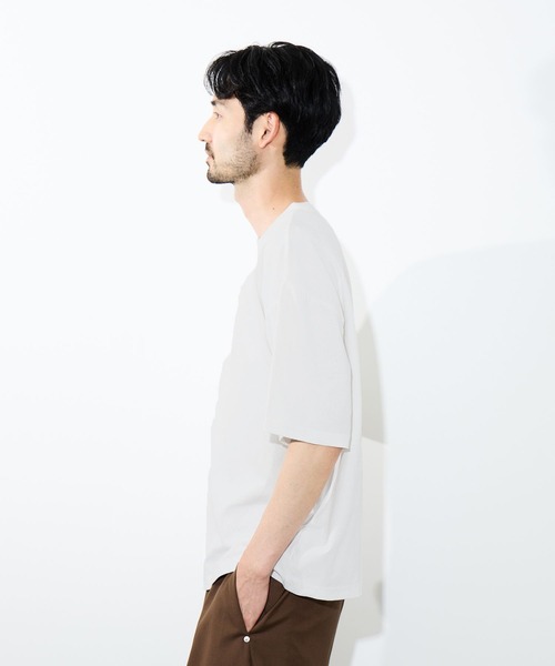 URBAN COLLECTION（アーバンコレクション）の「URBAN COLLECTION リンクスジャガードボックスＴシャツ（Tシャツ/カットソー・メンズ・ブラック/ホワイト/ライトグレー/ブルーグリーン/ブラウン・S/M/L/XL）」の10枚目の写真