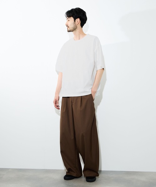 URBAN COLLECTION（アーバンコレクション）の「URBAN COLLECTION リンクスジャガードボックスＴシャツ（Tシャツ/カットソー・メンズ・ブラック/ホワイト/ライトグレー/ブルーグリーン/ブラウン・S/M/L/XL）」の13枚目の写真