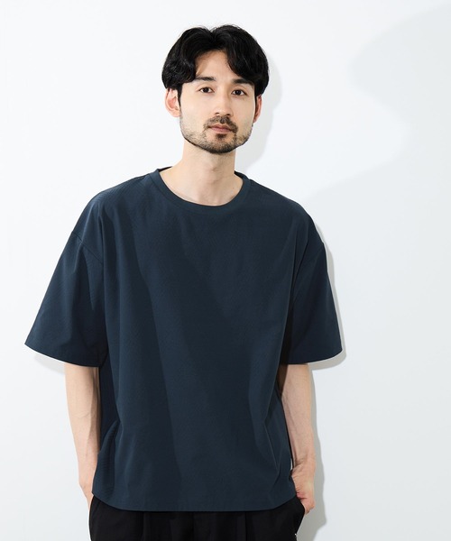 URBAN COLLECTION（アーバンコレクション）の「URBAN COLLECTION リンクスジャガードボックスＴシャツ（Tシャツ/カットソー・メンズ・ブラック/ホワイト/ライトグレー/ブルーグリーン/ブラウン・S/M/L/XL）」の21枚目の写真
