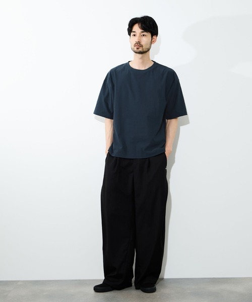 URBAN COLLECTION（アーバンコレクション）の「URBAN COLLECTION リンクスジャガードボックスＴシャツ（Tシャツ/カットソー・メンズ・ブラック/ホワイト/ライトグレー/ブルーグリーン/ブラウン・S/M/L/XL）」の22枚目の写真