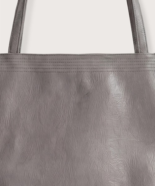 kiehtova(キエトヴァ)の「【kiehtova】FAUX LEATHER VOYAGE BAG/フォックスレザーヴォヤージュバッグ KTAC8(トートバッグ・レディース・グレー/ブラック・FREE)」の5枚目の写真