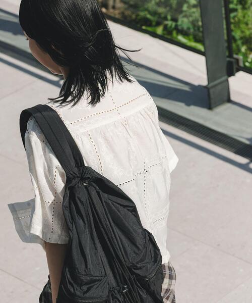 SENSE OF PLACE by URBAN RESEARCH（センスオブプレイスバイアーバンリサーチ）の「ヒラヒラパッチワークシシュウシャツ（シャツ/ブラウス・レディース・オフホワイト/イエロー/ブラック・ONE）」の9枚目の写真