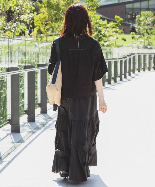 SENSE OF PLACE by URBAN RESEARCH（センスオブプレイスバイアーバンリサーチ）の「ヒラヒラパッチワークシシュウシャツ（シャツ/ブラウス・レディース・オフホワイト/イエロー/ブラック・ONE）」の16枚目の写真