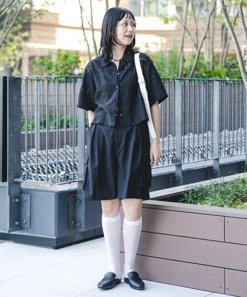 SENSE OF PLACE by URBAN RESEARCH（センスオブプレイスバイアーバンリサーチ）の「ヒラヒラパッチワークシシュウシャツ（シャツ/ブラウス・レディース・オフホワイト/イエロー/ブラック・ONE）」の18枚目の写真