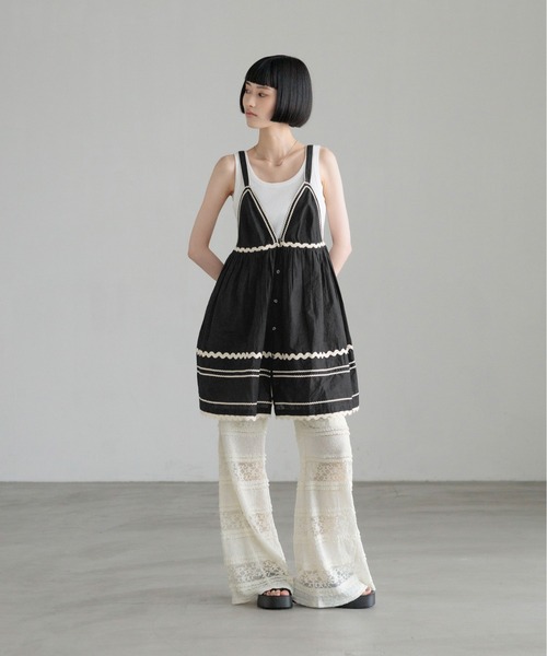 LOWRYS FARM(ローリーズファーム)の「INDIAナミナミミニワンピース 669782(ワンピース・レディース・ホワイト/ブラック/ブルー・FREE)」の7枚目の写真