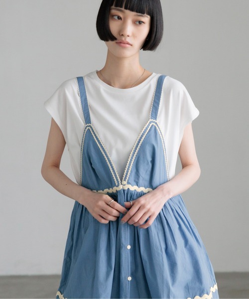 LOWRYS FARM(ローリーズファーム)の「INDIAナミナミミニワンピース 669782(ワンピース・レディース・ホワイト/ブラック/ブルー・FREE)」の16枚目の写真