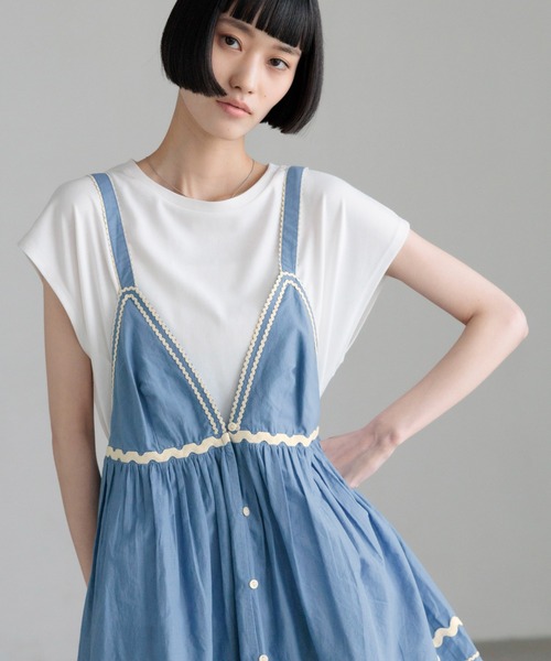 LOWRYS FARM(ローリーズファーム)の「INDIAナミナミミニワンピース 669782(ワンピース・レディース・ホワイト/ブラック/ブルー・FREE)」の17枚目の写真