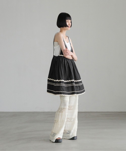 LOWRYS FARM(ローリーズファーム)の「INDIAナミナミミニワンピース 669782(ワンピース・レディース・ホワイト/ブラック/ブルー・FREE)」の8枚目の写真