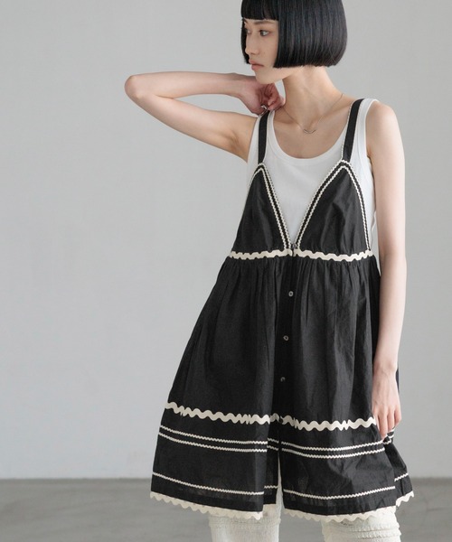 LOWRYS FARM(ローリーズファーム)の「INDIAナミナミミニワンピース 669782(ワンピース・レディース・ホワイト/ブラック/ブルー・FREE)」の10枚目の写真