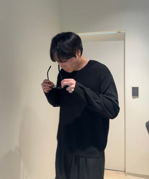 DECOROSO（デコローゾ）の「ライトヘンリーネックニットTシャツ[ブラック]（ニット/セーター・メンズ・その他・LARGE/X-LARGE）」の12枚目の写真