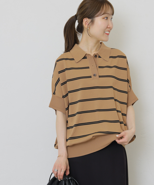 JOURNAL STANDARD relume(ジャーナルスタンダード レリューム)の「《新色》ウォッシャブルニットポロシャツ(ニット/セーター・レディース・ブラック系その他/ベージュ系その他・FREE)」の14枚目の写真