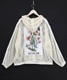 162697：2柄展開 レース袖シャツワンピース（ワンピース）｜ScoLar
