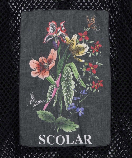 ScoLar(スカラー)の「162687:熱帯花柄アップリケ付き ライン入りメッシュパーカー(パーカー・レディース・アイボリー/ブラウン・M)」の17枚目の写真