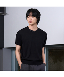 26 SS ウォッシャブルリネンラウンドクロップニット（6カラー）