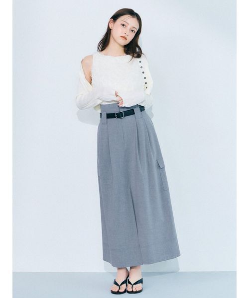 SNIDEL(スナイデル)の「カーゴスカート(スカート・レディース・ブラック/ベージュ/グレー・0/1)」の2枚目の写真
