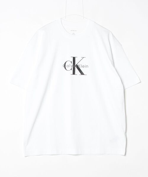 Calvin Klein(カルバン・クライン)の「Calvin Klein (カルバンクライン)MONOLOGO OVERSIZE TEE(Tシャツ/カットソー・メンズ・ブラック/ホワイト・M/S/L)」の5枚目の写真