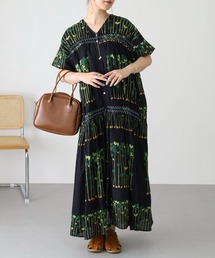 kilki 　Vネックシャツワンピース　ビーンスプラウト 半袖