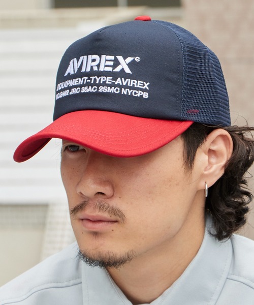 AVIREX(アヴィレックス)の「AVIREX/アビレックス AVIREX AX NUMBERING メッシュキャップ フロントロゴ カーブバイザー メンズ レディース 2026年 夏 夏服(キャップ・メンズ・ブラック/ネイビー/ブラック×ホワイト/ブラック×ブラック・FREE)」の20枚目の写真