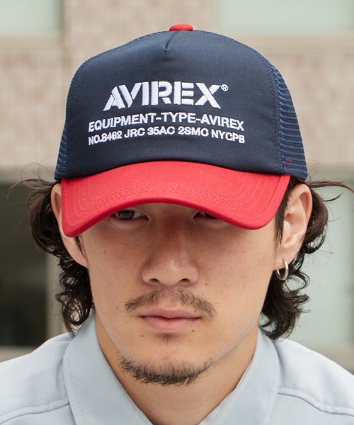 AVIREX(アヴィレックス)の「AVIREX/アビレックス AVIREX AX NUMBERING メッシュキャップ フロントロゴ カーブバイザー メンズ レディース 2026年 夏 夏服(キャップ・メンズ・ブラック/ネイビー/ブラック×ホワイト/ブラック×ブラック・FREE)」の19枚目の写真