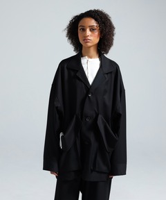 セール】Linen Sheer Jacket（テーラードジャケット）｜anuke