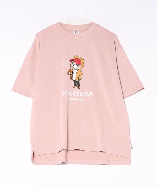 Red Cap Girl(レッドキャプガール)の「【RED CAP GIRL/レッドキャップガール】【リラックマを高クオリティの刺繍で再現したコラボアイテム】接触冷感 ポンチTシャツ キャラクター デフォルメ カジュアル ユニセックス(Tシャツ/カットソー・メンズ・ピンク系その他2/ホワイト系その他2/ホワイト系その他/ブルー系その他・MEDIUM/LARGE)」の4枚目の写真