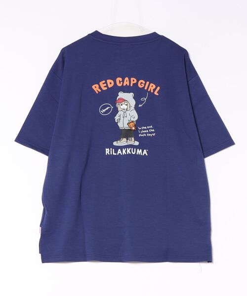 Red Cap Girl(レッドキャプガール)の「【RED CAP GIRL/レッドキャップガール】【リラックマを高クオリティの刺繍で再現したコラボアイテム】接触冷感 ポンチTシャツ キャラクター デフォルメ カジュアル ユニセックス(Tシャツ/カットソー・メンズ・ピンク系その他2/ホワイト系その他2/ホワイト系その他/ブルー系その他・MEDIUM/LARGE)」の7枚目の写真