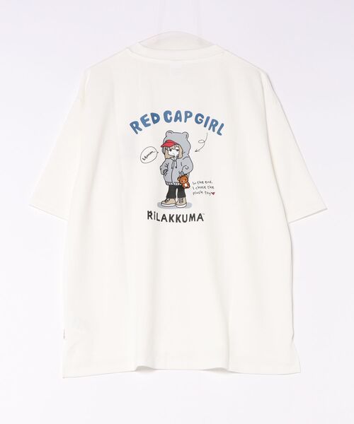 Red Cap Girl(レッドキャプガール)の「【RED CAP GIRL/レッドキャップガール】【リラックマを高クオリティの刺繍で再現したコラボアイテム】接触冷感 ポンチTシャツ キャラクター デフォルメ カジュアル ユニセックス(Tシャツ/カットソー・メンズ・ピンク系その他2/ホワイト系その他2/ホワイト系その他/ブルー系その他・MEDIUM/LARGE)」の8枚目の写真