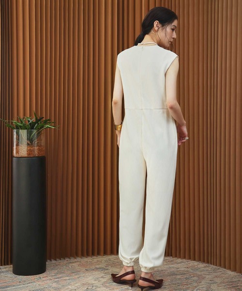 ELFRANK(エルフランク)の「【2026AW】【S~Lサイズ展開】Vネックリブジョガーオールインワン【洗える】(サロペット/オーバーオール・レディース・オフホワイト/ブラック・S/M/L)」の10枚目の写真