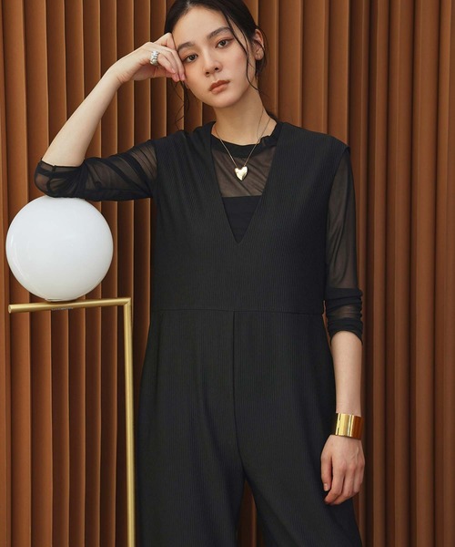 ELFRANK(エルフランク)の「【2026AW】【S~Lサイズ展開】Vネックリブジョガーオールインワン【洗える】(サロペット/オーバーオール・レディース・オフホワイト/ブラック・S/M/L)」の18枚目の写真