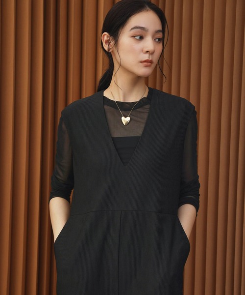 ELFRANK(エルフランク)の「【2026AW】【S~Lサイズ展開】Vネックリブジョガーオールインワン【洗える】(サロペット/オーバーオール・レディース・オフホワイト/ブラック・S/M/L)」の19枚目の写真