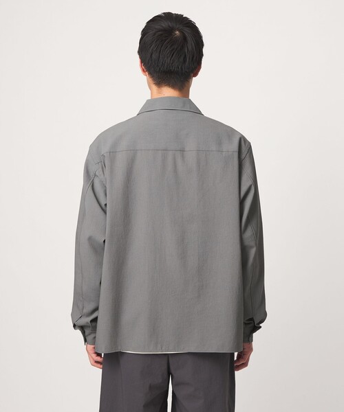 green label relaxing(グリーンレーベルリラクシング)の「SHIELDRY フライフロント 長袖 オープンカラー シャツ -伸縮性・UVカット・遮熱-(シャツ/ブラウス・メンズ・ダークグレー/モカ/グレー系・L/S/XL/M)」の8枚目の写真