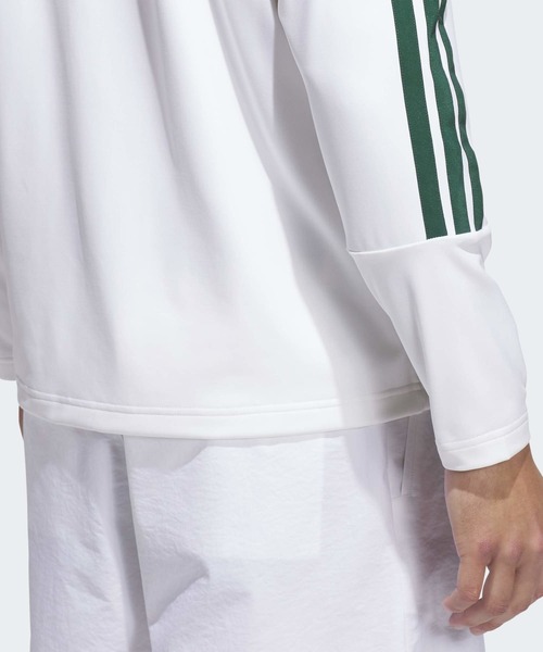 adidas（アディダス）の「スリーストライプス 長袖シャツ【adidas Golf/アディダスゴルフ】（ポロシャツ・メンズ・ホワイト・SMALL/MEDIUM/LARGE/X-LARGE/XX-LARGE/3XL）」の4枚目の写真