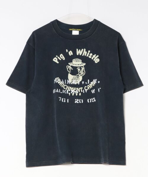 GREEN BOWL（グリーンボウル）の「グリーンボウル 【GREEN BOWL】Fade Wash T-Shirts(Pig）（Tシャツ/カットソー・レディース・ネイビー/オフホワイト・XL/L/M）」の8枚目の写真