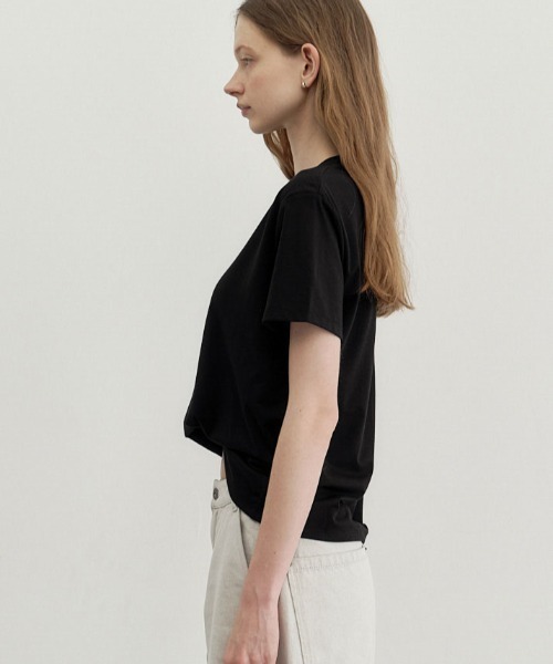 Studio Doe(スタジオドー)の「Studio Doe DOUBLE-LAYER SOFT T-SHIRT(Tシャツ/カットソー・レディース・ホワイト/ブラック・MEDIUM/SMALL)」の19枚目の写真