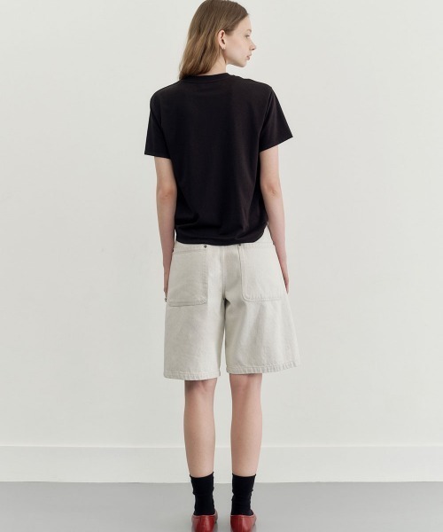 Studio Doe(スタジオドー)の「Studio Doe DOUBLE-LAYER SOFT T-SHIRT(Tシャツ/カットソー・レディース・ホワイト/ブラック・MEDIUM/SMALL)」の16枚目の写真