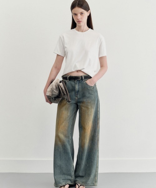 Studio Doe(スタジオドー)の「Studio Doe DOUBLE-LAYER SOFT T-SHIRT(Tシャツ/カットソー・レディース・ホワイト/ブラック・MEDIUM/SMALL)」の8枚目の写真