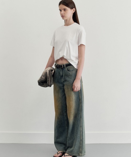 Studio Doe(スタジオドー)の「Studio Doe DOUBLE-LAYER SOFT T-SHIRT(Tシャツ/カットソー・レディース・ホワイト/ブラック・MEDIUM/SMALL)」の17枚目の写真