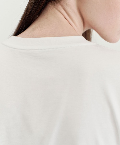 Studio Doe(スタジオドー)の「Studio Doe DOUBLE-LAYER SOFT T-SHIRT(Tシャツ/カットソー・レディース・ホワイト/ブラック・MEDIUM/SMALL)」の9枚目の写真