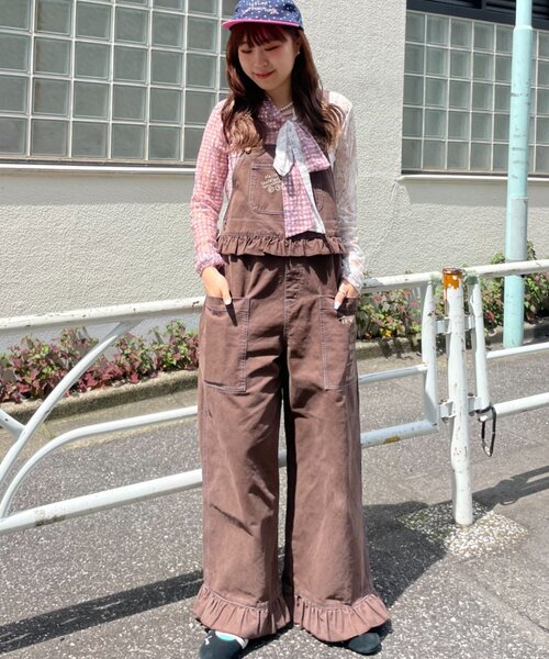 HELLO.SANFRANCISCO(ハローサンフランシスコ)の「【HELLO.SANFRANCISCO】レース切替ボウタイTEE(Tシャツ/カットソー・レディース・ブルー/ピンク・ONE SIZE)」の18枚目の写真