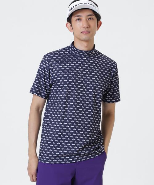 PEARLY GATES(パーリーゲイツ)の「とびうさハート柄ワッフルプリント半袖ハイネックカットソー(Tシャツ/カットソー・メンズ・ブルー系その他/ダークインディゴブルー/ホワイト系その他・X-LARGE/LARGE/XX-LARGE/MEDIUM)」の3枚目の写真