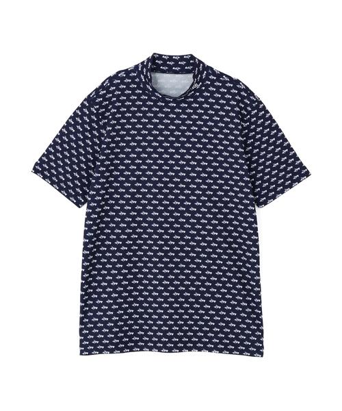 PEARLY GATES(パーリーゲイツ)の「とびうさハート柄ワッフルプリント半袖ハイネックカットソー(Tシャツ/カットソー・メンズ・ブルー系その他/ダークインディゴブルー/ホワイト系その他・X-LARGE/LARGE/XX-LARGE/MEDIUM)」の11枚目の写真